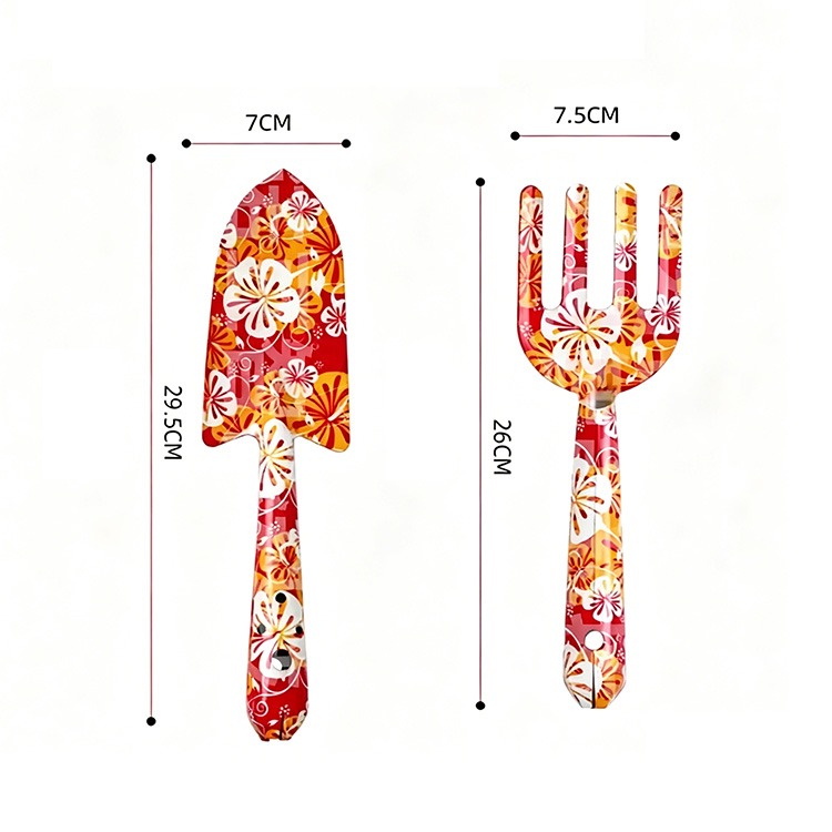 PRINTED ALUMINUM 2-PIECE GARDENTOOL SET FOR PLANTING
